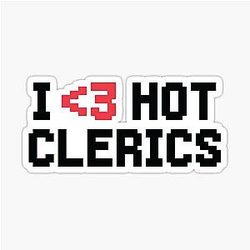 I love Hot Clerics Funny RPGs in Baldur's Gate 3 Fantasy Video Games Geek Sticker Shadowheart