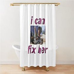 Shadowheart I Can Fix Her Shower Curtain