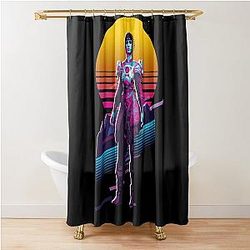 Baldur's Gate 3 - Shadowheart 80s retro Shower Curtain