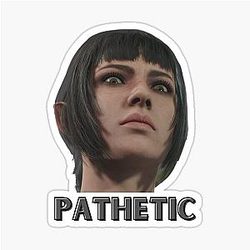 Shadowheart Disapproves Pathetic Sticker