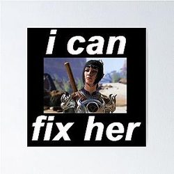 FOR DARK BACKGROUND Shadowheart I can fix her Poster