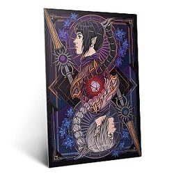 Baldur's Gate III, Shadowheart Duality Card, Dungeons and Dragons, Metal Poster, 12.6x17.7 in Wall Art Print