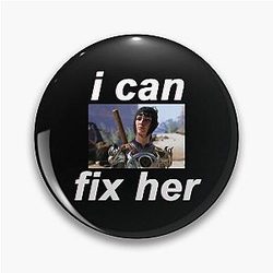 FOR DARK BACKGROUND Shadowheart "I can fix her" Pin