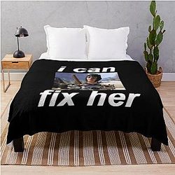 FOR DARK BACKGROUND Shadowheart I can fix her Throw Blanket