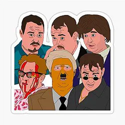 Shane Gillis Gilly and Keeves Characters Sticker