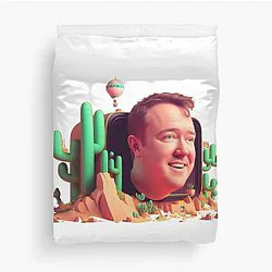Shane Gillis cartoon style duvet cover