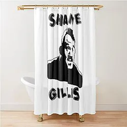 Shane Gillis Black Shower Curtain