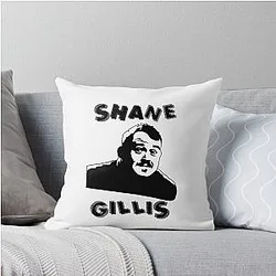 Shane Gillis Black Throw Pillow