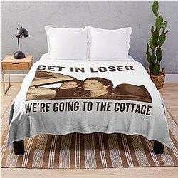 Get to the Cottage, Ilya Rozanov and Shane Hollander: Heated Rivalry Throw Blanket