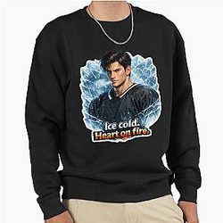 Shane Hollander Ice Cold Heart On Fire Pullover Sweatshirt