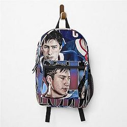 Shane Hollander Heated Vintage Bootleg Hockey Art Backpack