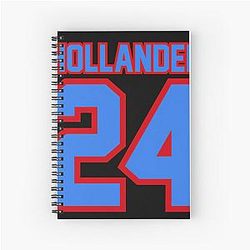 Shane Hollander 24 Fan Hockey Jersey Montreal Colors Heated Rivalry Inspired Spiral Notebook
