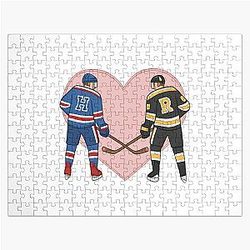 Heated Rivalry Animated Fan Art by Shane Hollander & Ilya Rozanov Hudson Williams Connor Storrie Ice Hockey Couple Romance Jigsaw Puzzle