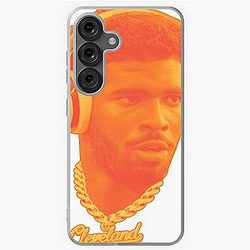 Shedeur Sanders Cleveland Browns Necklace Headshot Orange Tone Samsung Galaxy Case