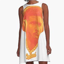 Shedeur Sanders Cleveland Browns Necklace Headshot Orange Dress