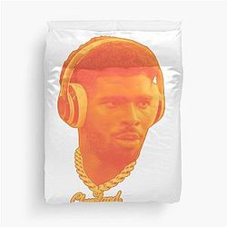 Shedeur Sanders Cleveland Browns Necklace Headshot Duvet Cover