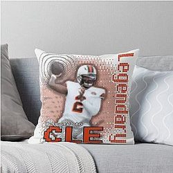 Shedeur Sanders Dawg Pound Cleveland Browns Throw Pillow
