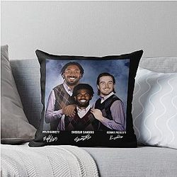Shedeur Sanders Kenny Pickett Myles Garrett Football Cleveland Step Brothers Vintage Meme Throw Pillow