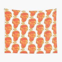 Shedeur Sanders Cleveland Browns Headshot Orange Tone Tapestry