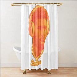 Shedeur Sanders Cleveland Browns Necklace Headshot Shower Curtain