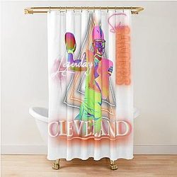 Shedeur Sanders Brown's Neon Unisex Shower Curtain