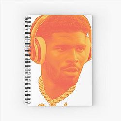 Shedeur Sanders Cleveland Browns Necklace Headshot Orange Spiral Notebook