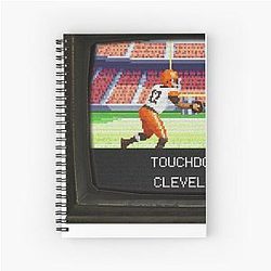 Shedeur Sanders Quinshon Judkins Cleveland Browns Retro Game Style Tecmo Spiral Notebook