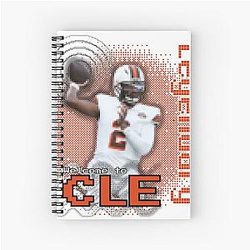 Shedeur Sanders Dawg Pound Cleveland Browns Spiral Notebook