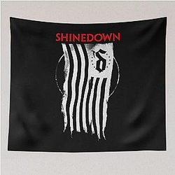 Shinedown Shredded Flag Tapestry