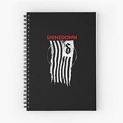 Shinedown Shredded Flag Spiral Notebook