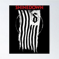 Shinedown Shredded Flag Poster