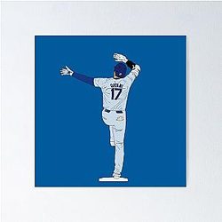 Shohei Ohtani Los Angeles Baseball Minimalist On-Base Celly Poster