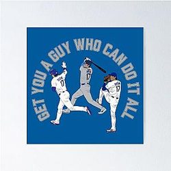 Shohei Ohtani Get You A Guy Who Can Do It All Los Angeles Dodgers Baseball Minimalist Poster