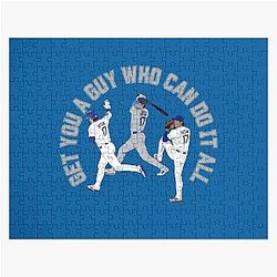Shohei Ohtani Get A Guy Who Can Do It All Los Angeles Baseball Minimalist Jigsaw Puzzle