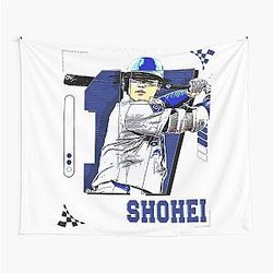 Shohei Ohtani Baseball Player Design Tapestry