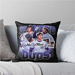 MLBPA - Mookie Betts & Shohei Ohtani MLBDDUO4002 T-Shirt Throw Pillow