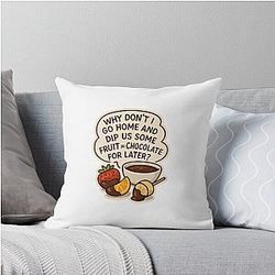 Shoresy Quotes Fruit in Chocolate Throw Pillow
