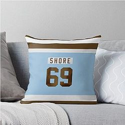 Shoresy 69 Sudbury Blueberry Bulldogs Throw Pillow