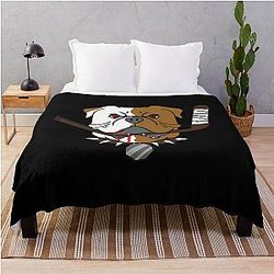 Shoresy Sudbury Bulldogs Logo Throw Blanket