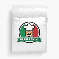 Pitter Patter Panini Shoresy Pizza Duvet Cover