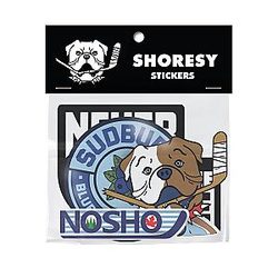 SHORESY Deluxe Sticker Pack (Set of 6 die-cut stickers for laptops, water bottles, notebooks, cars)