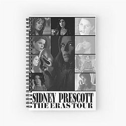 Sidney Prescott - Eras Tour - Black & White Spiral Notebook