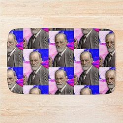 Sigmund Freud Artwork - Sigmund Freud Portrait - Sigmund Freud Wall Art Bath Mat