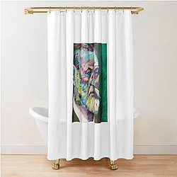 Sigmund Freud acrylic shower curtain