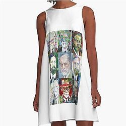 Nine Times Sigmund Freud A Line Dress