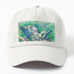 Sigmund Freud reading watercolor portrait Dad Hat