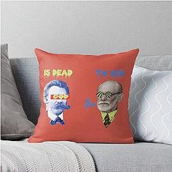 Sigmund Freud and Friedrich Nietzsche Conversation Throw Pillow