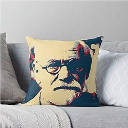 Your Mom Sigmund Freud Throw Pillow