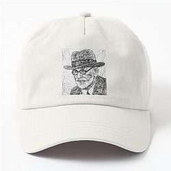 Sigmund Freud Ink Portrait Dad Hat