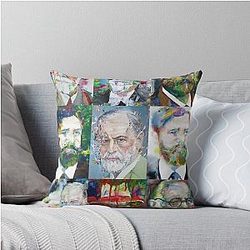 Nine Times Sigmund Freud Throw Pillow